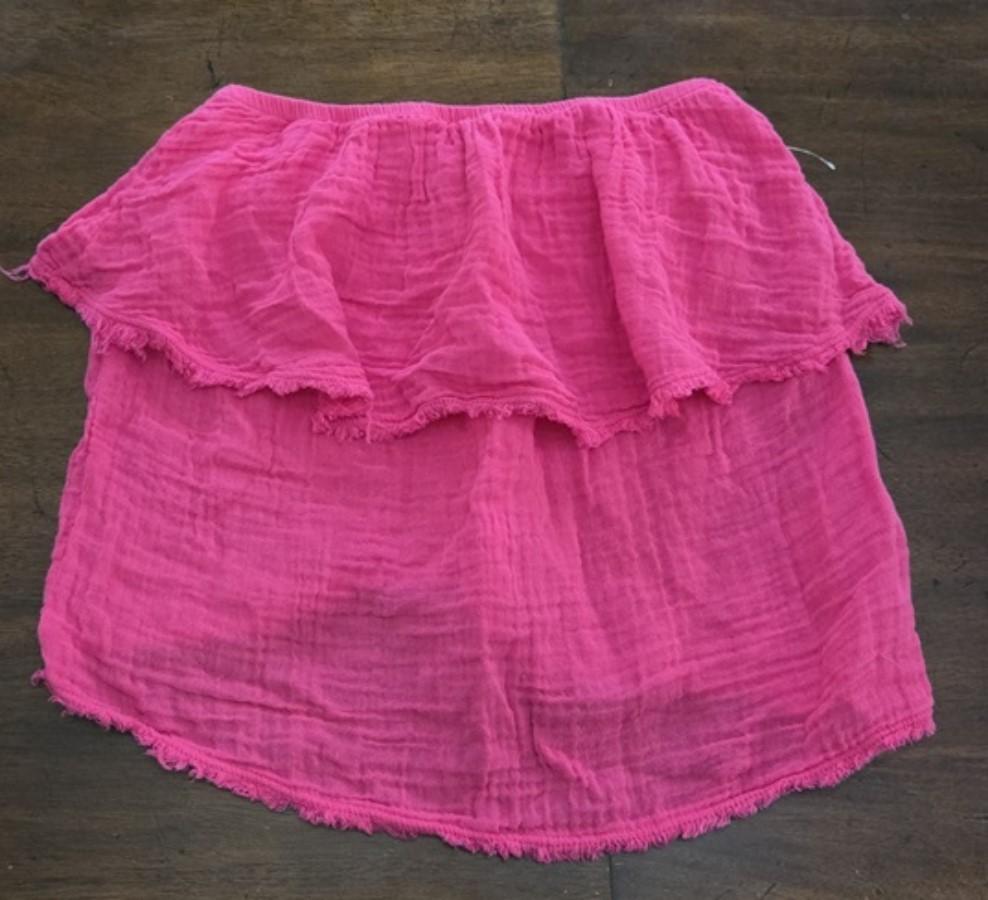 NWOT Michael Stars S Evereye Fleur Gauze Tube Top Pink 125498