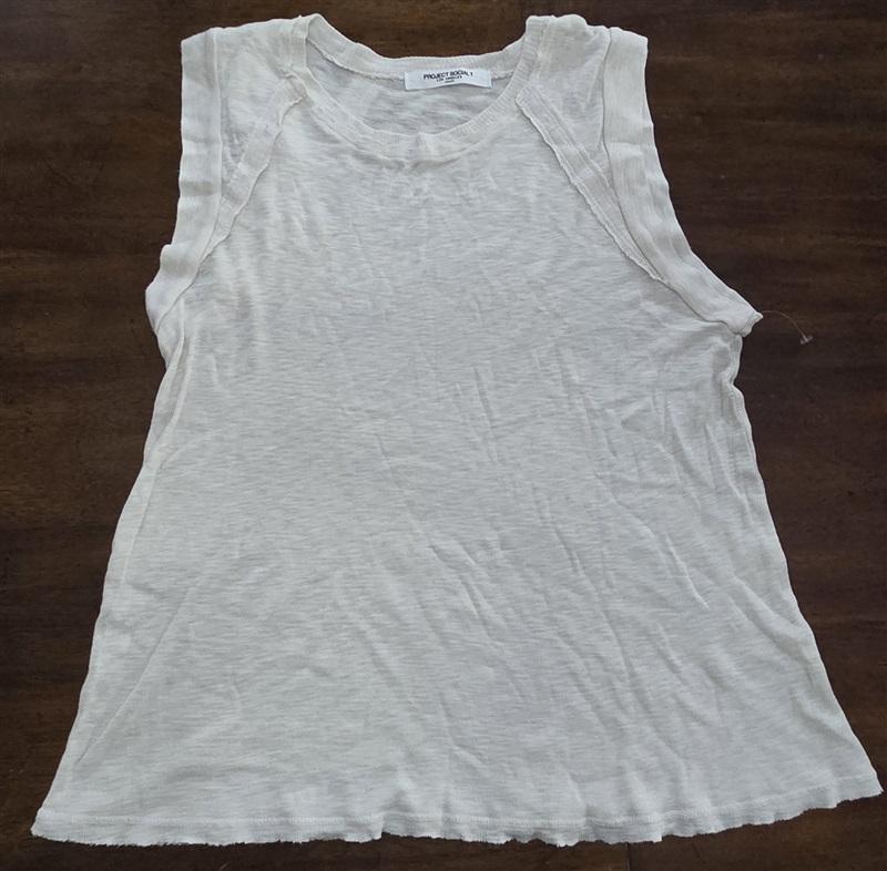 NWOT Project Social T Small Off White 1990'S Type Muscle T Shirt 125506