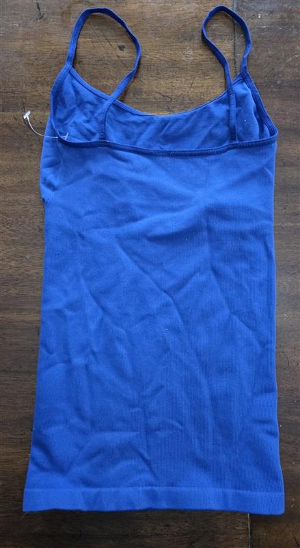 NWOT Last Tango S/M Scoop Neck Seamless Basic Camisole Top Blue 125513