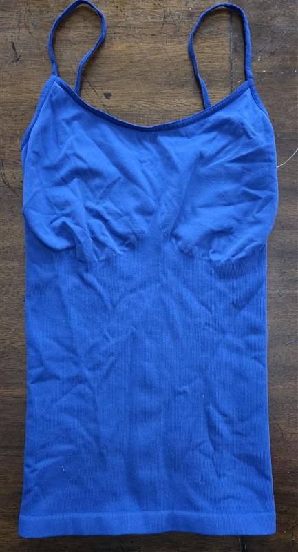 NWOT Last Tango S/M Scoop Neck Seamless Basic Camisole Top Blue 125513