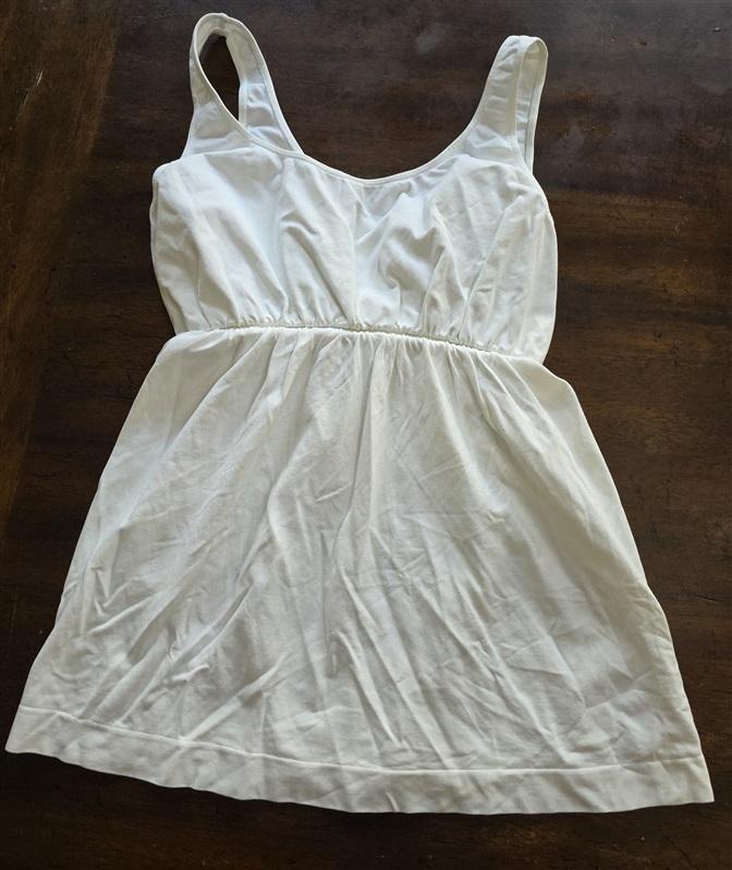 NWOT Last Tango S/M Ruched Baby Doll Tank Top Gray 125514