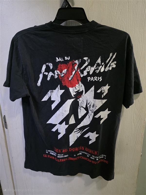 NWOTD Free Refills M Moulin Rouge Paris Tee Black 125523