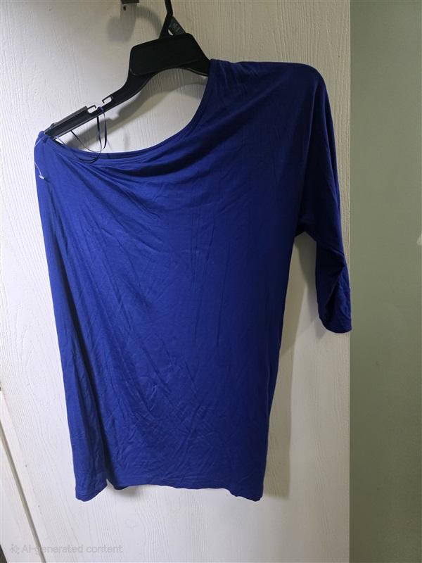NWT Trina Turk M 1 Shoulder Knit Blue Mini Dress 125524