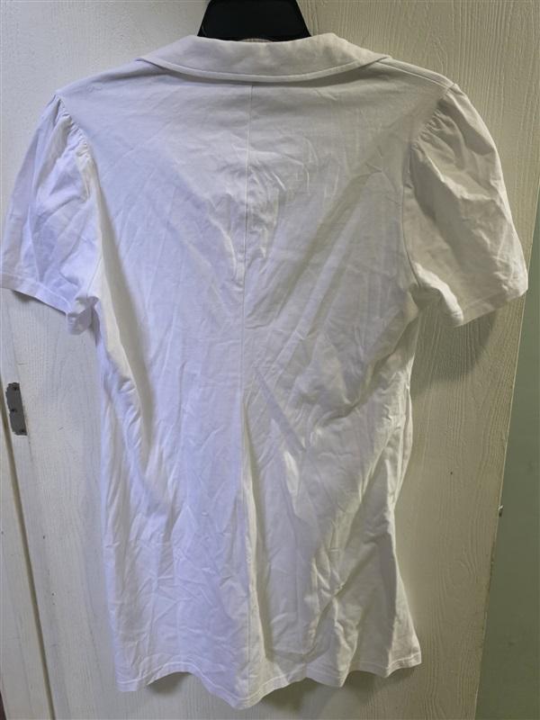 NWOT Boston Proper XL Casual Polo Short Sleeve Dress White 125530