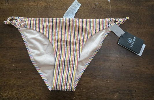NWT Volcom S E'ry Minute Stripe Hipster BIKINI BOTTOM 125554