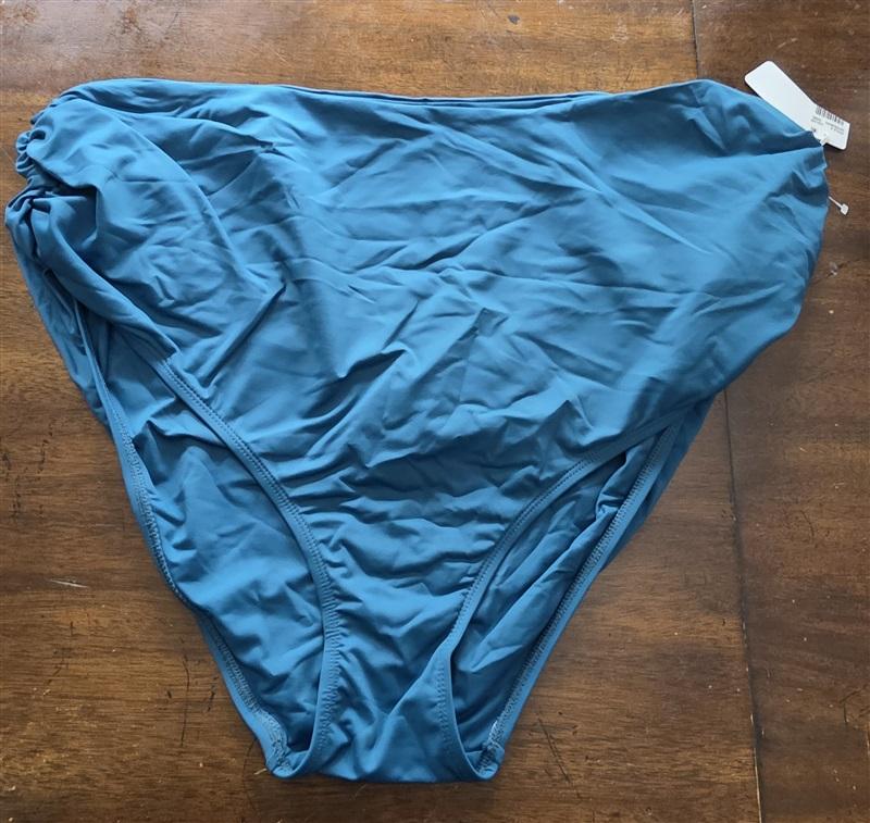 NWT Anne Cole 24W Convertible High Waist Shirred Swim Bottom BSBL Blue 125555