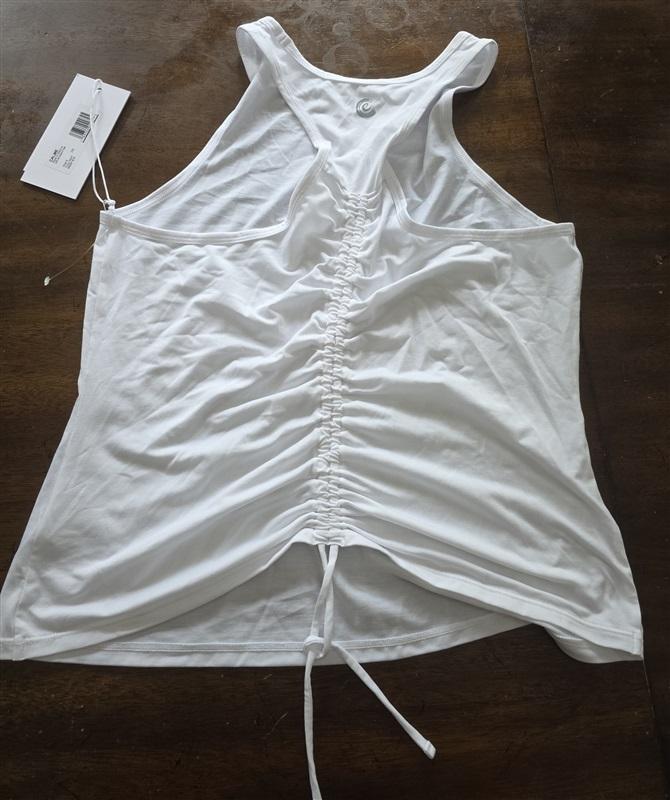 NWT Calme Ease S Racerback Tank White 125556