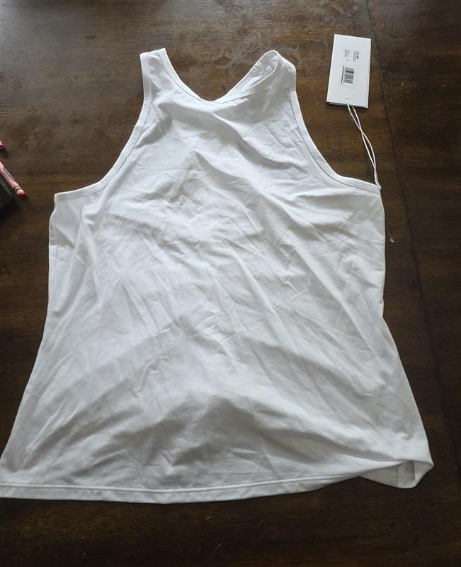 NWT Calme Ease S Racerback Tank White 125556