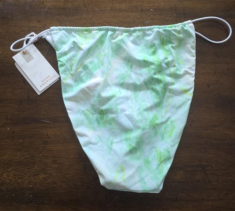 NWT Good American 2xl or 5 Green Marble String Bikini Bottom 125567