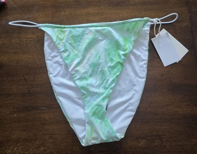 NWT Good American 3xl or 6 Green Marble String Bikini Bottom 125568
