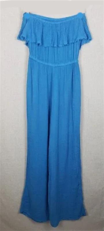 NWOT Michael Stars XS Riya Double Gauze Jumpsuit S Blue Boho 125576