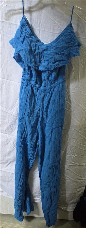 NWOT Michael Stars XS Riya Double Gauze Jumpsuit S Blue Boho 125576