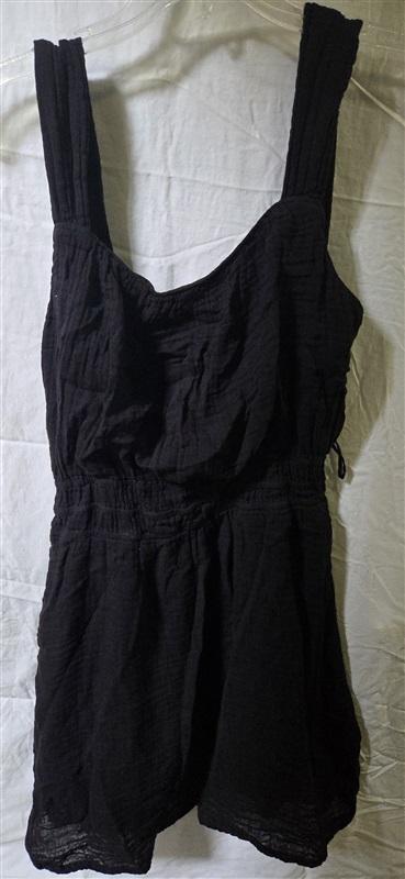 NWOT Michael Stars S Josephine Crinkle Gauze Dress Black 125581