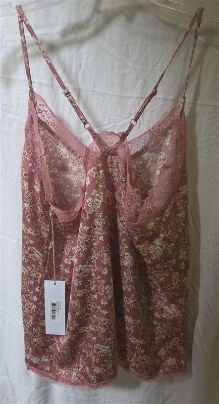 NWT Bishop & Young S Lotus Cami Garden Print Pink 125605
