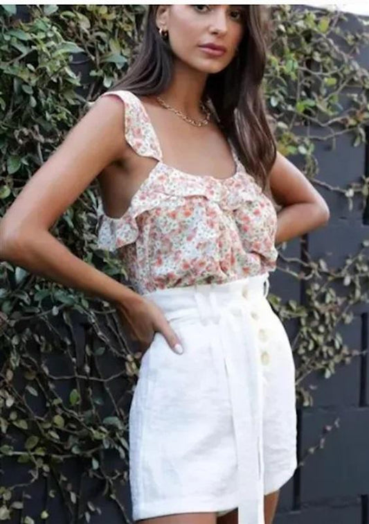 NWT Bishop & Young S Flutter Strap Romantic Floral Cami 125611
