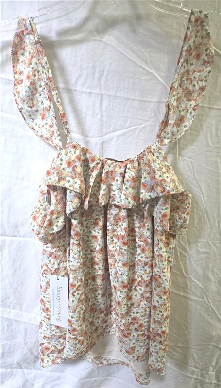 NWT Bishop & Young S Flutter Strap Romantic Floral Cami 125611