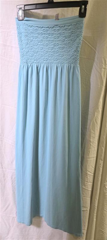 NWT Last Tango S/M Blue Ruched Seamless Tube Dress Long 125620