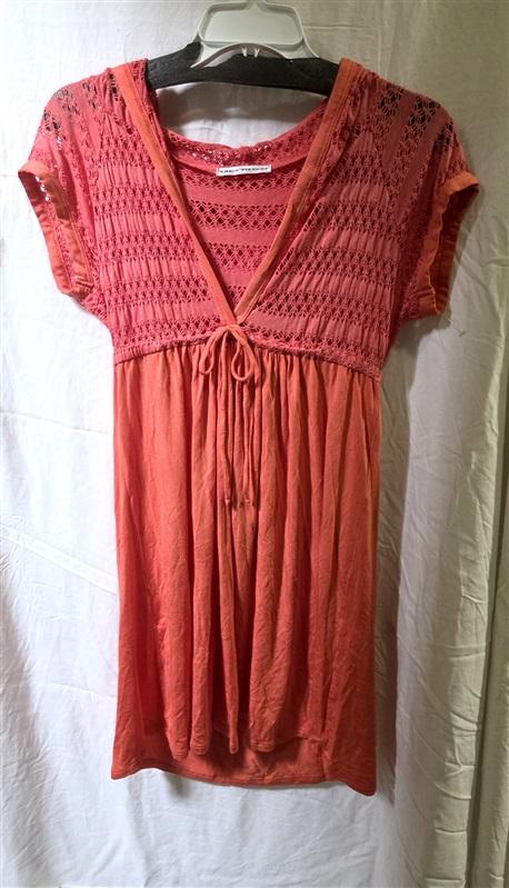 NWTD Robin Piccone S Lace Deep V & Hoodie Dress Pool Swim Cover Up 125621