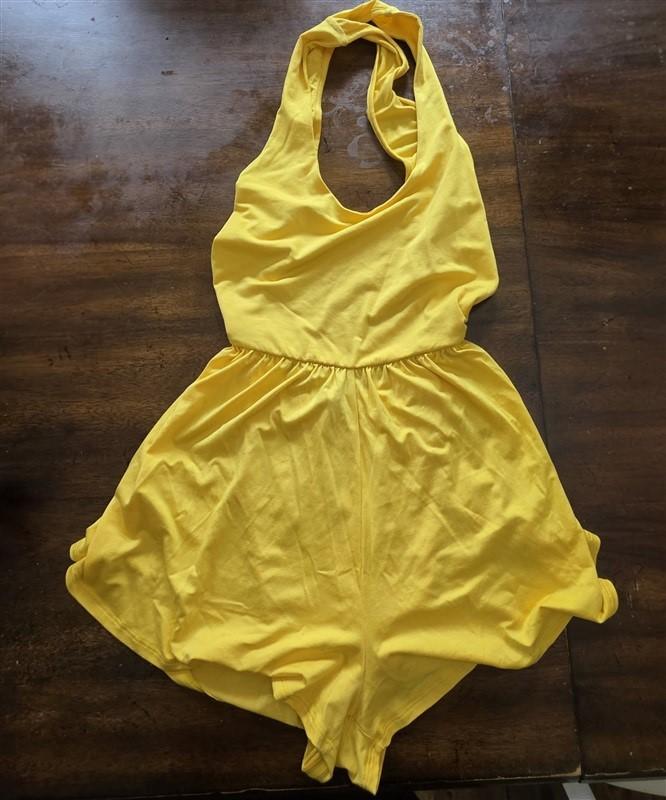 NWT Rachel Pally S Criss Cross Summer Sun Yellow Romper Playsuit 125622