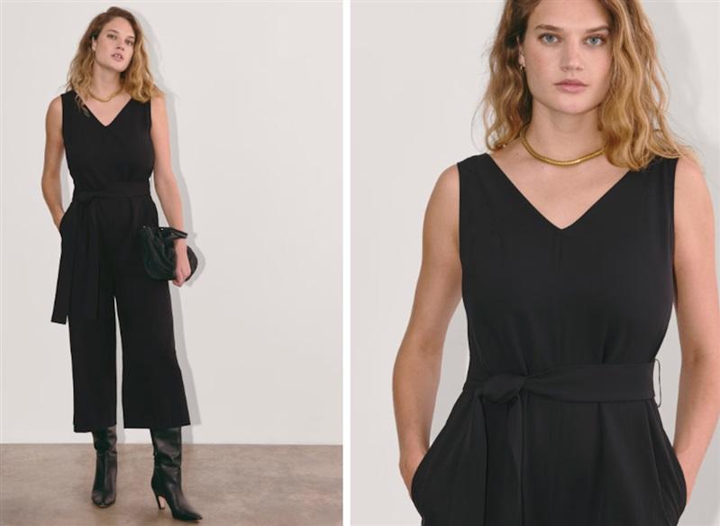 NWTD Everlane 2 The Ultimate Jumpsuit GoWeave Black 125627
