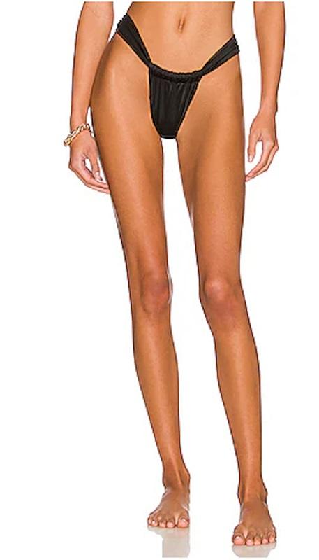 NWT Good American sz XL or 4 Shine Ruched Bikini Bottom Purple 125633