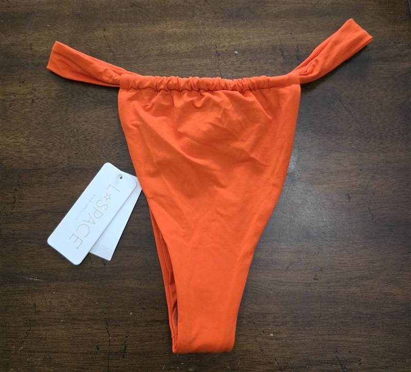 NWT L*Space XL Gina Wild Bunch Bikini Bottom POP Orange 125637