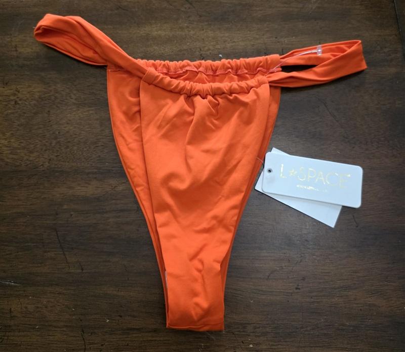 NWT L*Space XL Gina Wild Bunch Bikini Bottom POP Orange 125637