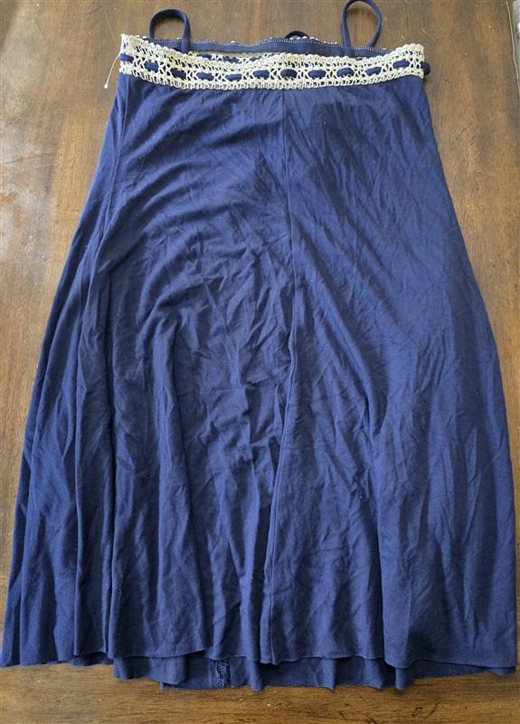 NWOT Robin Piccone M Blue Bandeau Crochet Dress Pool Cover Up 125647