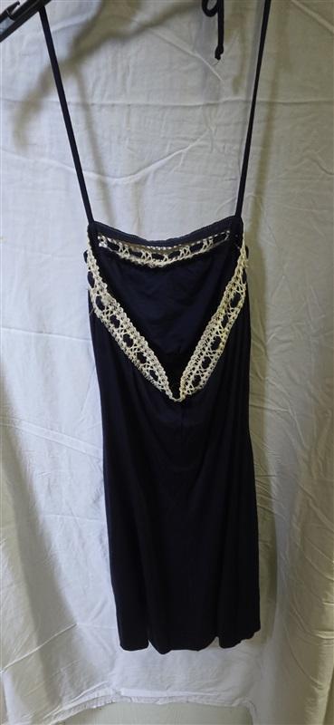 NWOT Robin Piccone M Blue Bandeau Crochet Dress Pool Cover Up 125647