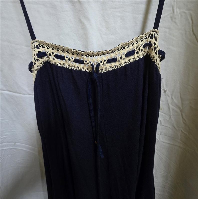 NWOT Robin Piccone M Blue Bandeau Crochet Dress Pool Cover Up 125647