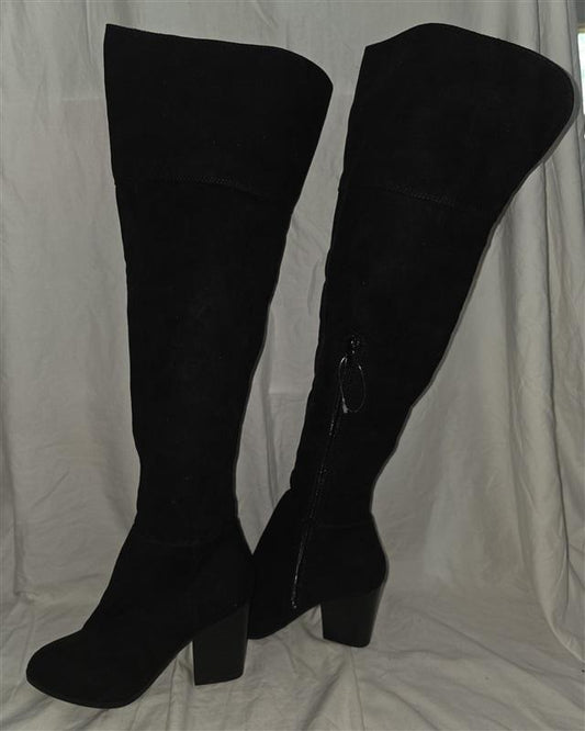 NWOT Liz Claiborne 10 Leyla Over Knee High Fashion Black Boots 125654