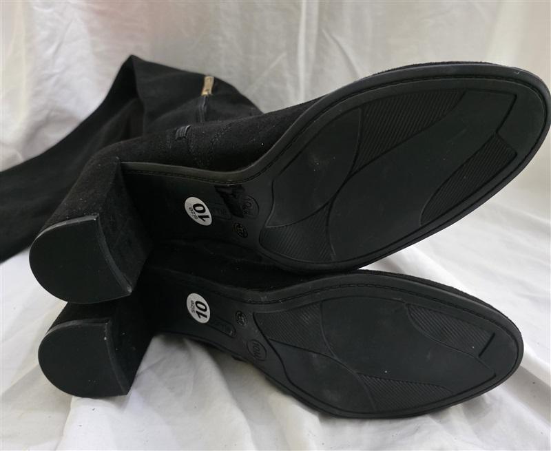 NWOT Liz Claiborne 10 Leyla Over Knee High Fashion Black Boots 125654