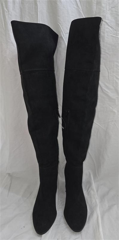 NWOT Express 6 Over Knee High Faux Suede Black Boots 125655