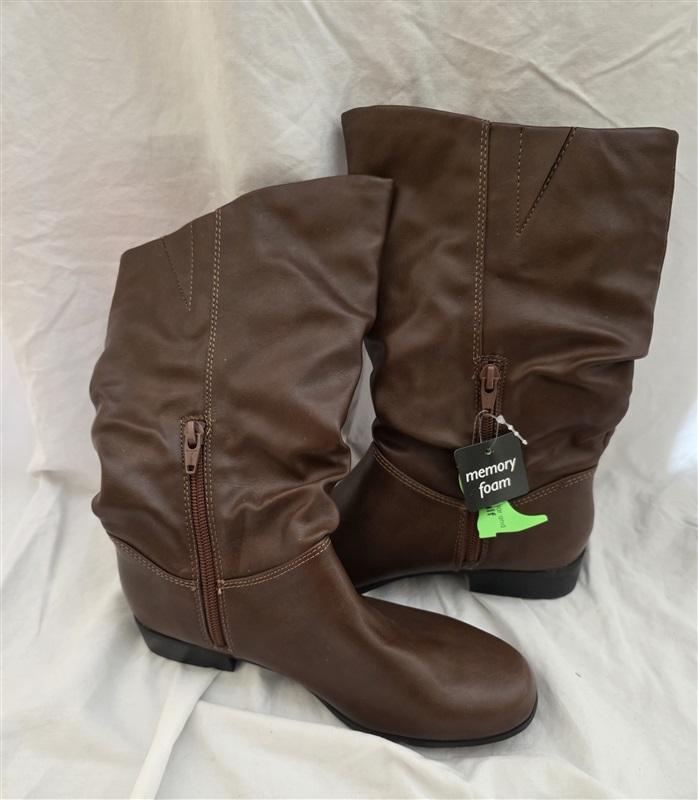NWT East 5th EF Junction 6 Memory Foam Mid Calf Brown Boots 125657