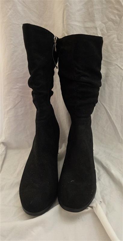 NWOT New York Company NY&C 8.5 Amena Faux Suede Mid Calf Black Boots 125658
