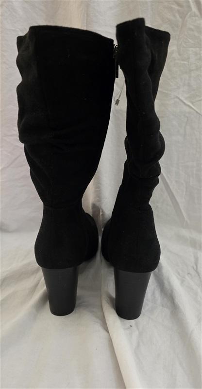 NWOT New York Company NY&C 8.5 Amena Faux Suede Mid Calf Black Boots 125658
