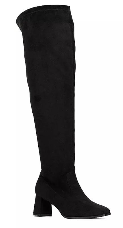 NWOT Fashion to Figure Wide Calf Knee-High Boots Black 125659