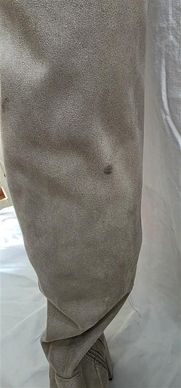 NWOTD BP 7.5 Knee-High Boots Tie Back Taupe Faux Suede 125660