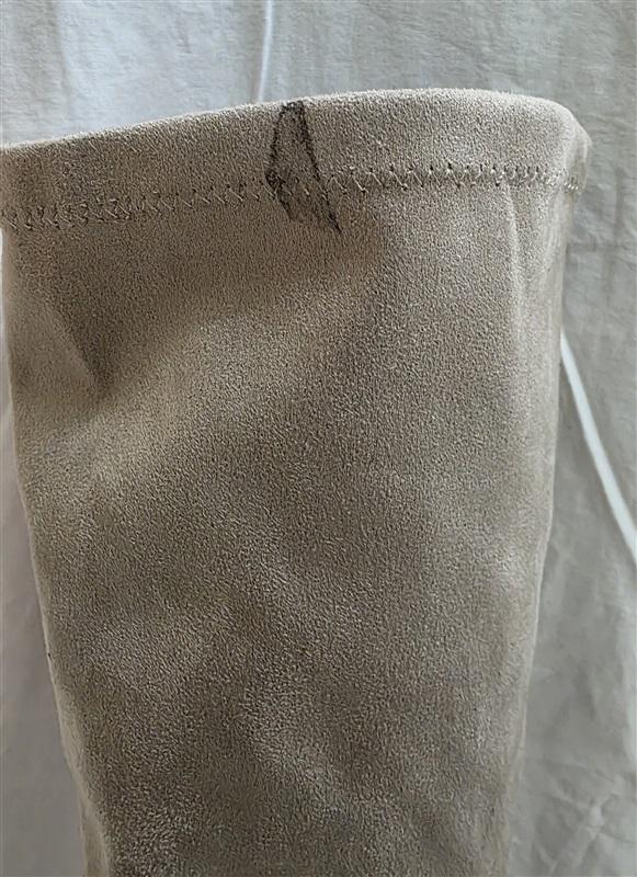 NWOTD BP 7.5 Knee-High Boots Tie Back Taupe Faux Suede 125660
