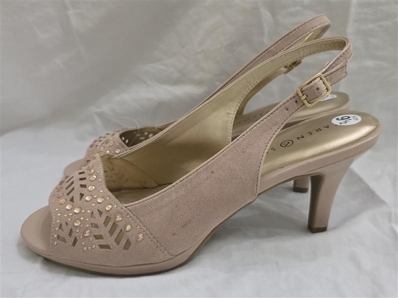 NWOT Karen Scott 9.5 Brookee Rhinestone Sling Back Peep Toe Pumps Shoes 125662