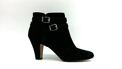 NWOTD INC International Concepts 7 Dorine Black Suede Ankle Bootie Heels 125676