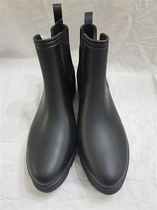 NWOTD Kim Rogers 6 Round Toe Black Faux Leather Boot Booties 125678
