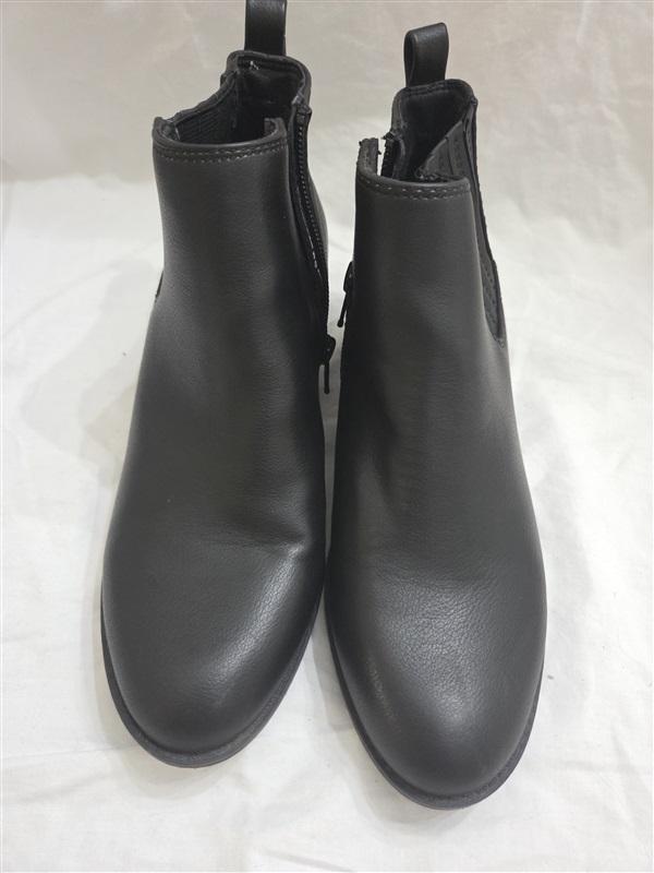 NWOTD Kim Rogers 6 Round Toe Black Faux Leather Boot Booties 125678