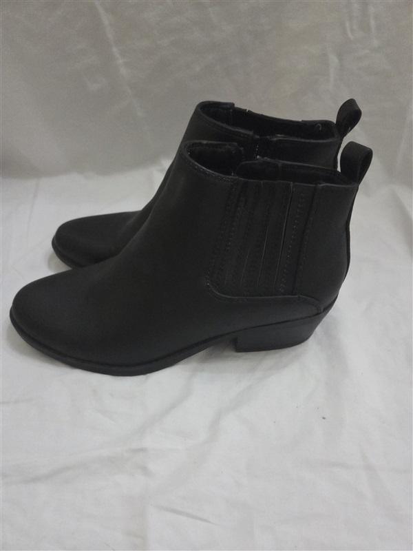 NWOTD Kim Rogers 6 Round Toe Black Faux Leather Boot Booties 125678