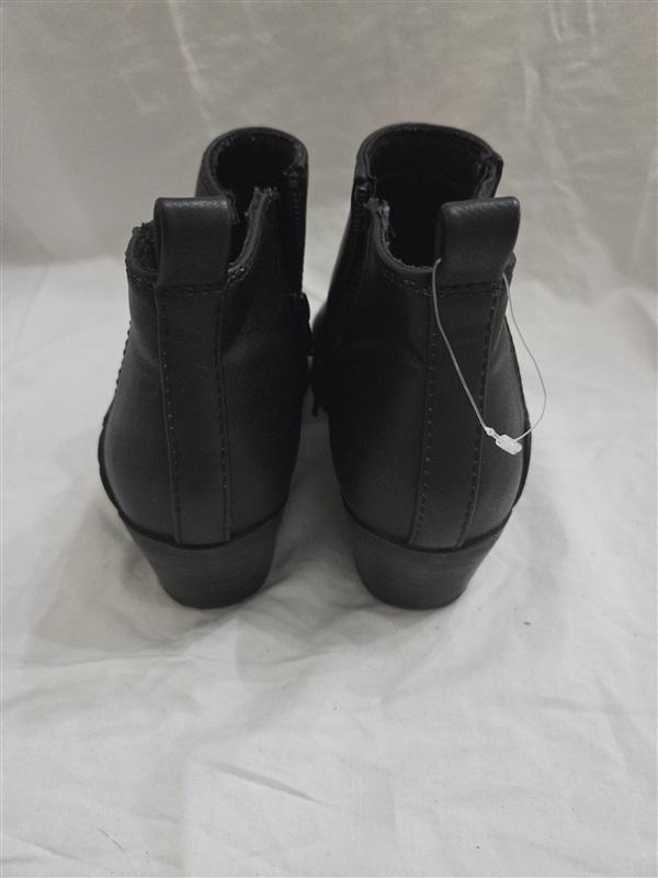 NWOTD Kim Rogers 6 Round Toe Black Faux Leather Boot Booties 125678