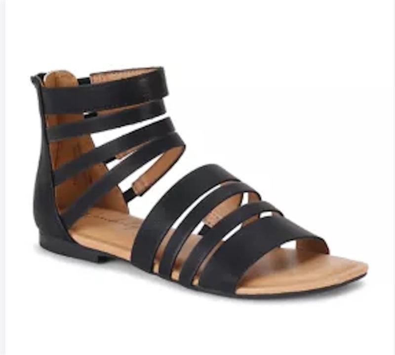 NWOT Wonderly 6 Porsha Gladiator Sandals Black Strappy 125681