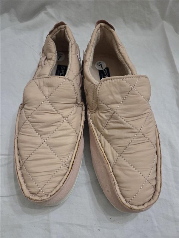NWOT Sperry 7 Moc-Sider Pink Nylon Slip-Ons STS23794 125686
