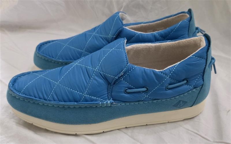 NWOT Sperry 10 Men's Moc-Sider Blue Nylon Slip-Ons STS23794 125698