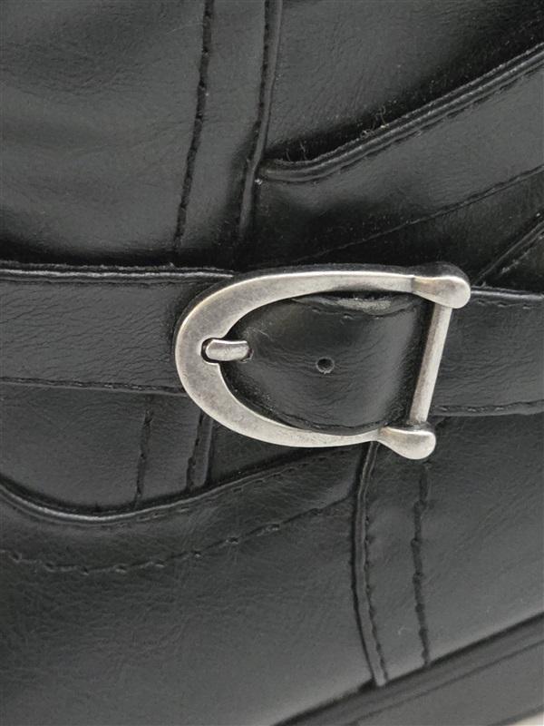 NWOT Rampage 5 Ianna Almond Toe Riding Boots Black Faux Leather 125708