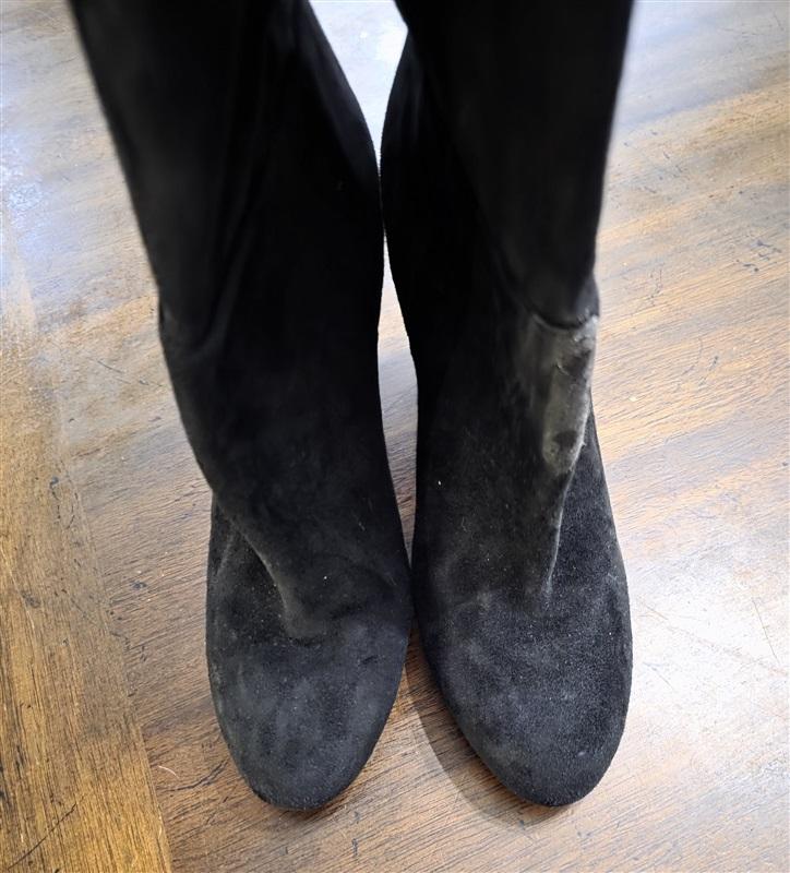 NWOT Sam Edelman 9 Knee Boots Black Suede 125722